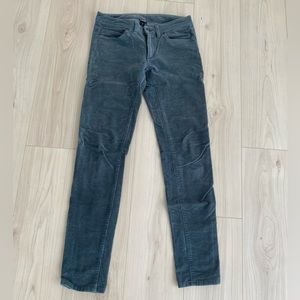 Patagonia everyday straight legged corduroy pants, size 27 in gray.
